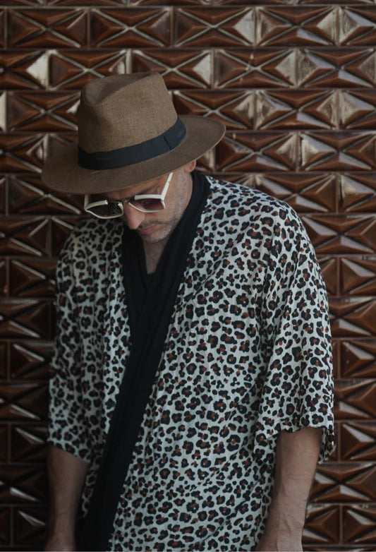 LEOPARD Unisex Short Kimono