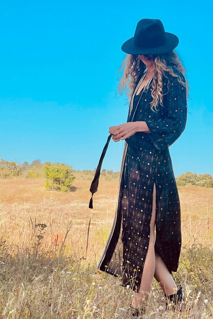 FIREWORKS UNISEX LONG KIMONO