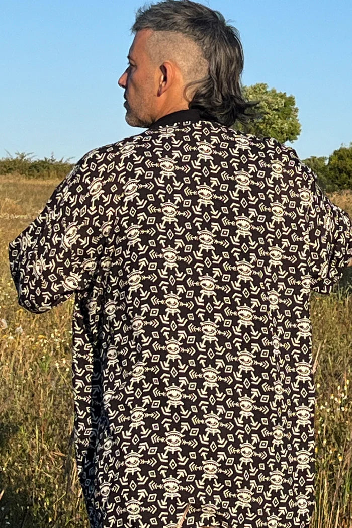 UNISEX FALUJA Print Short Kimono