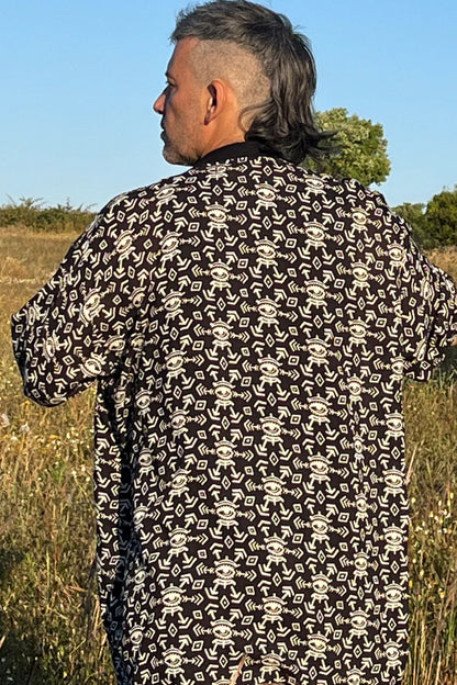 UNISEX FALUJA Print Short Kimono