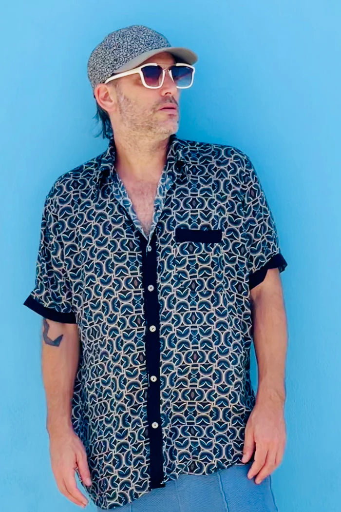 BUTTON UNISEX TUNIC LOOPED Print