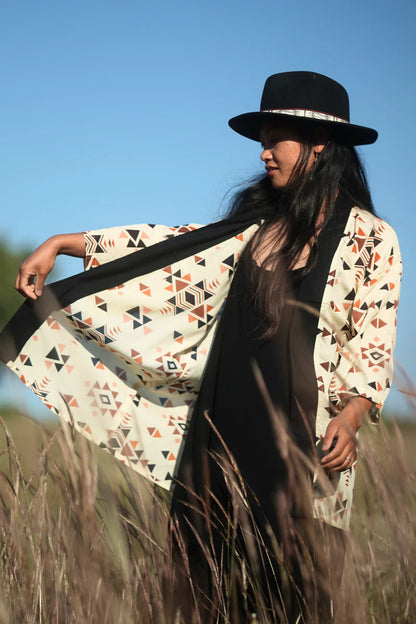 TRIANGLE WO Short Kimono