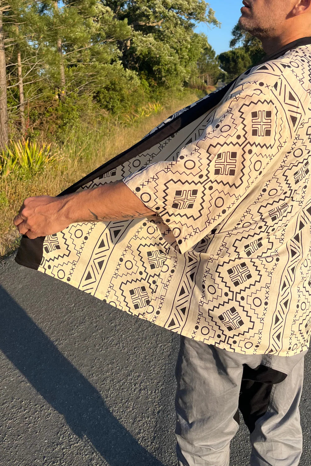 ECHO Print Unisex Short Kimono