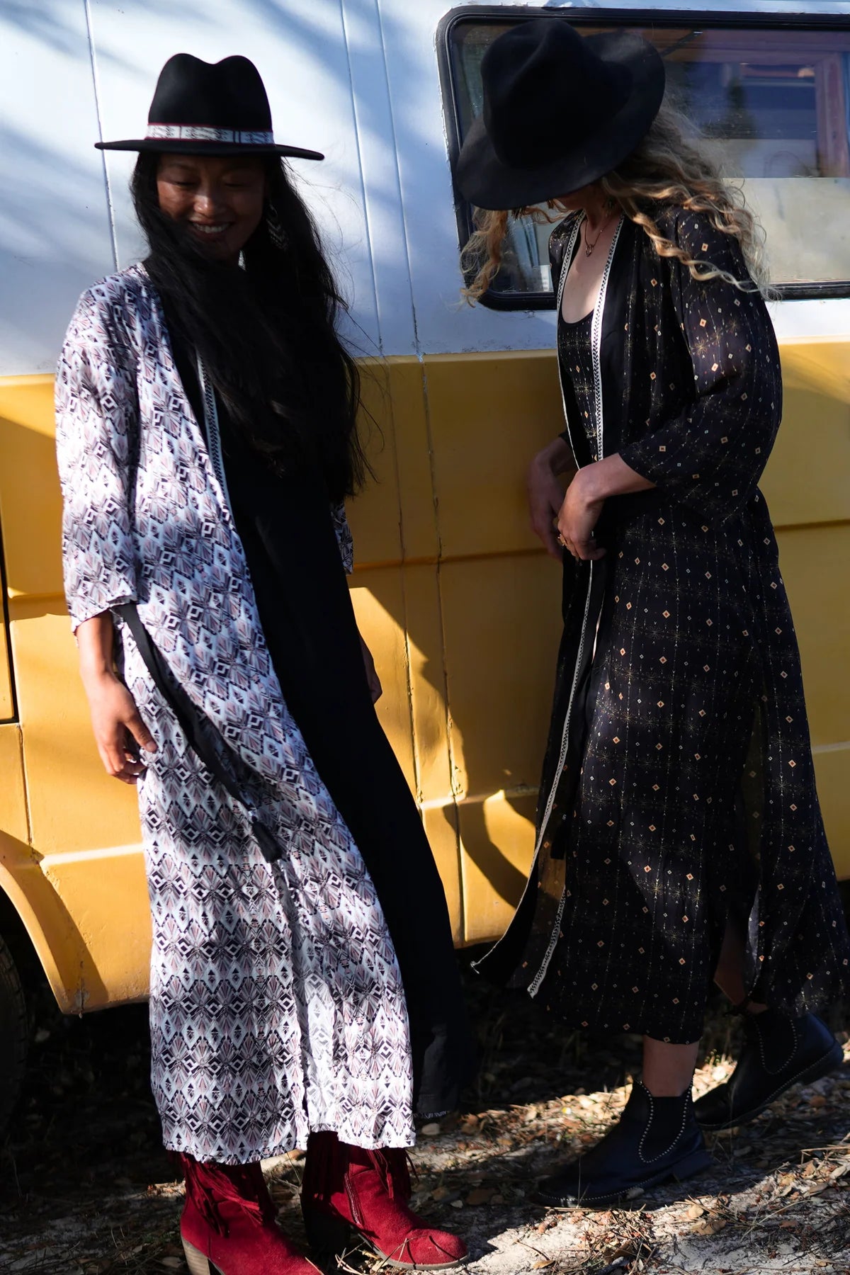 MIRROR PRINT LONG KIMONO