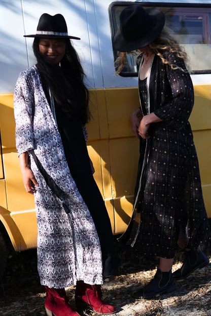 MIRROR PRINT LONG KIMONO