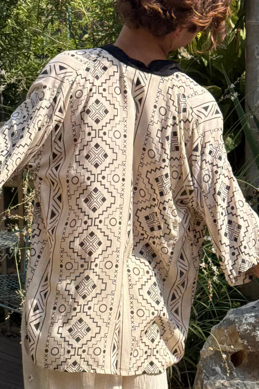ECHO Print Unisex Short Kimono