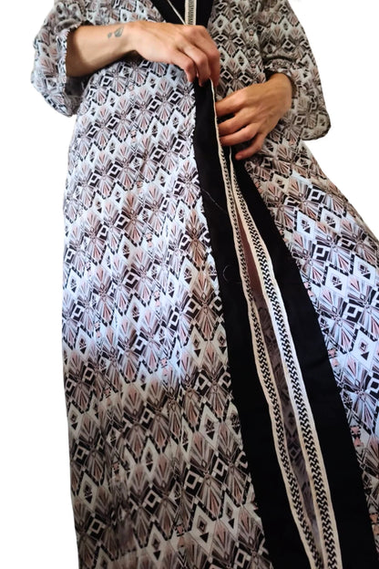 MIRROR PRINT LONG KIMONO