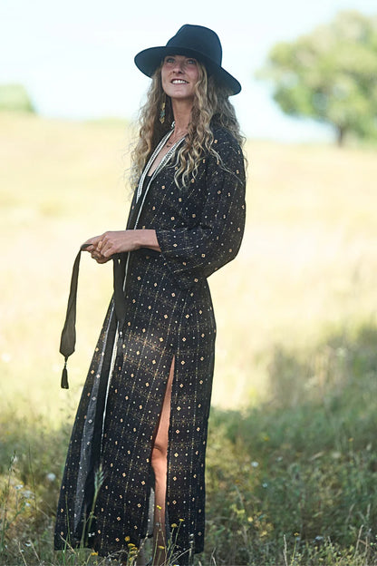 FIREWORKS UNISEX LONG KIMONO
