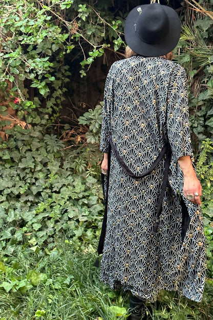 BOHO KIMONO GOLD PRINT