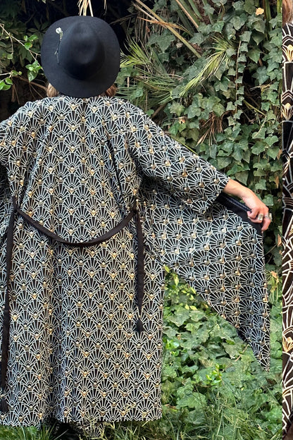 BOHO KIMONO GOLD PRINT