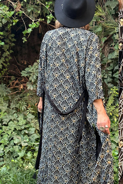 BOHO KIMONO GOLD PRINT