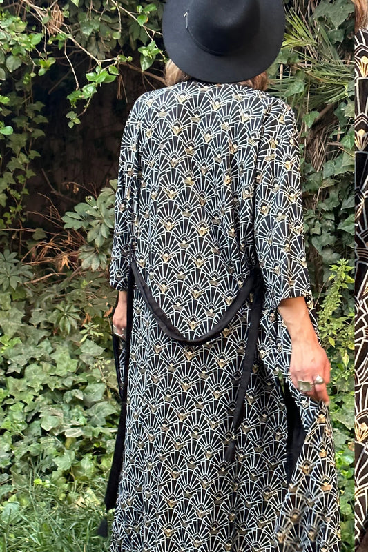 BOHO KIMONO GOLD PRINT