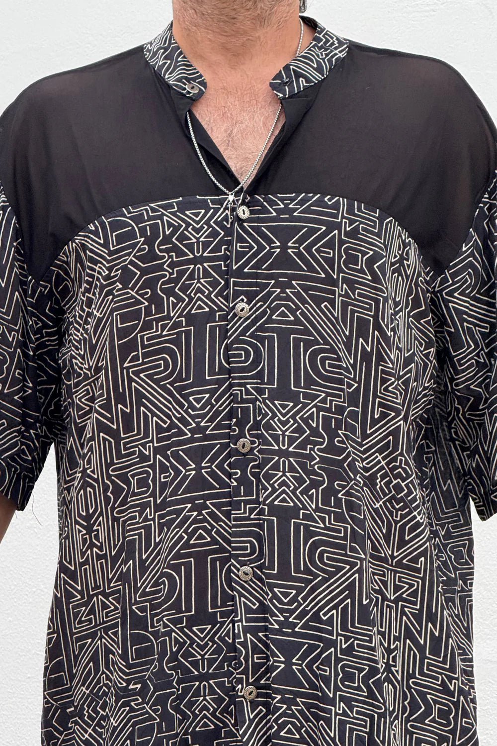 TRIBAL MAZE Unisex Button Tunic
