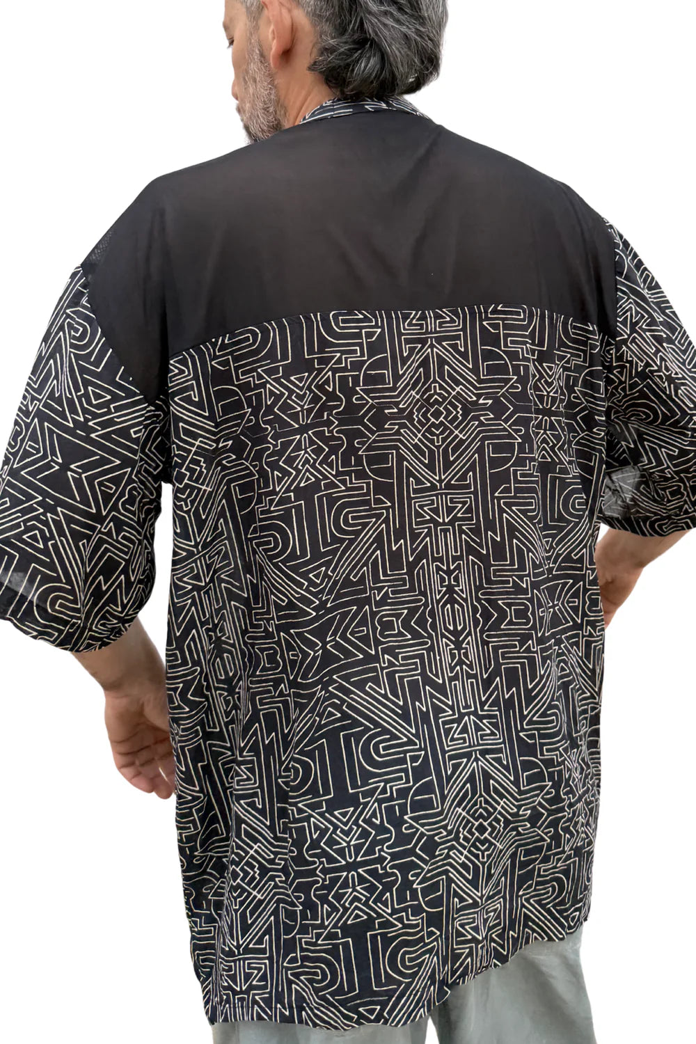TRIBAL MAZE Unisex Button Tunic