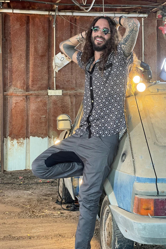 HYPER DIGITAL BEEHIVE Button Shirt