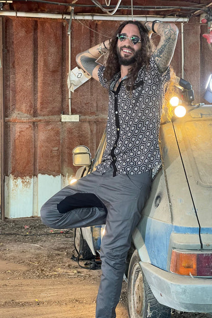 HYPER DIGITAL BEEHIVE Button Shirt