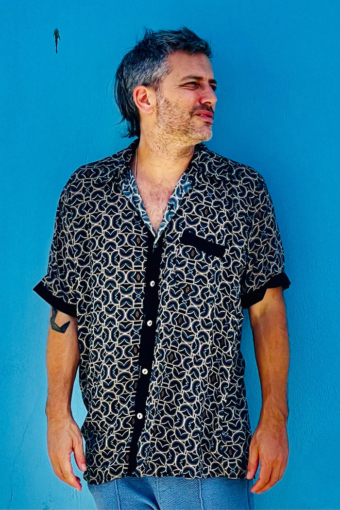 BUTTON UNISEX TUNIC LOOPED Print