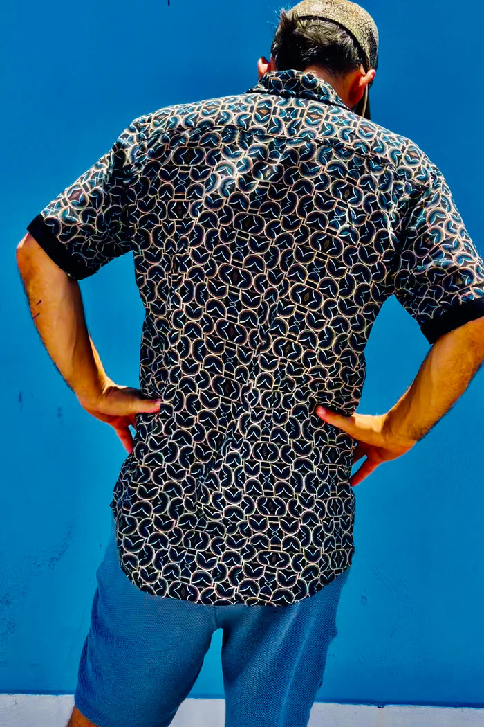 BUTTON UNISEX TUNIC LOOPED Print