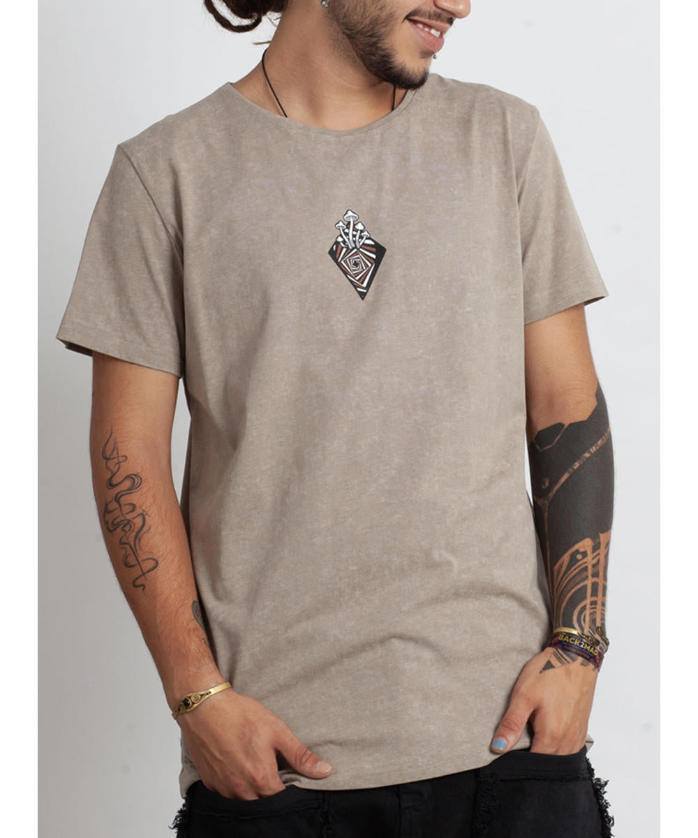 VIBE LAB  T-Shirt In Wash Stone