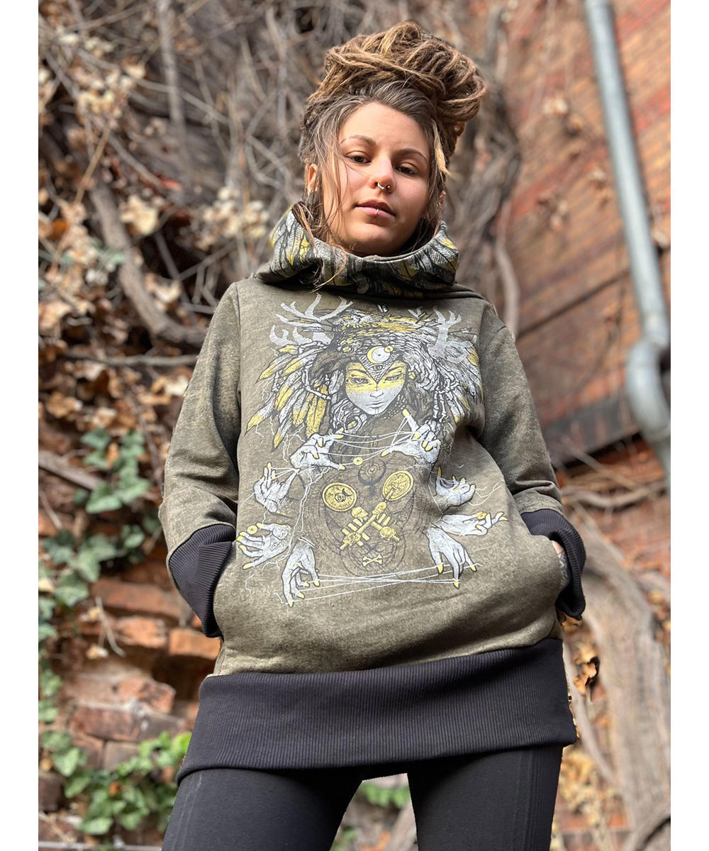 BANSHEE WOMAN Hood In Wash Grey