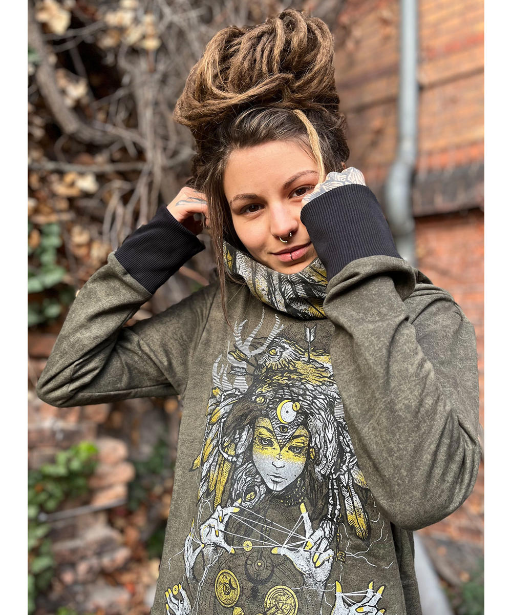 BANSHEE WOMAN Hood In Wash Grey
