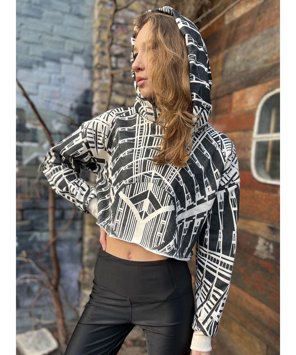 METROPOLIS Crop Top In Off-White
