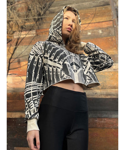 METROPOLIS Crop Top In Off-White