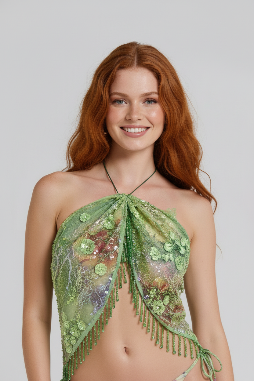 JAVA WRAP SKIRT - LIME