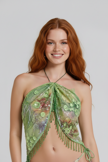 JAVA WRAP SKIRT - LIME