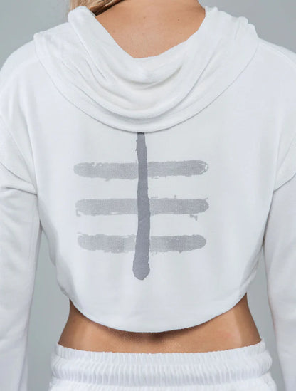 XB RMX Crop Sweater Crop Top In Off-White