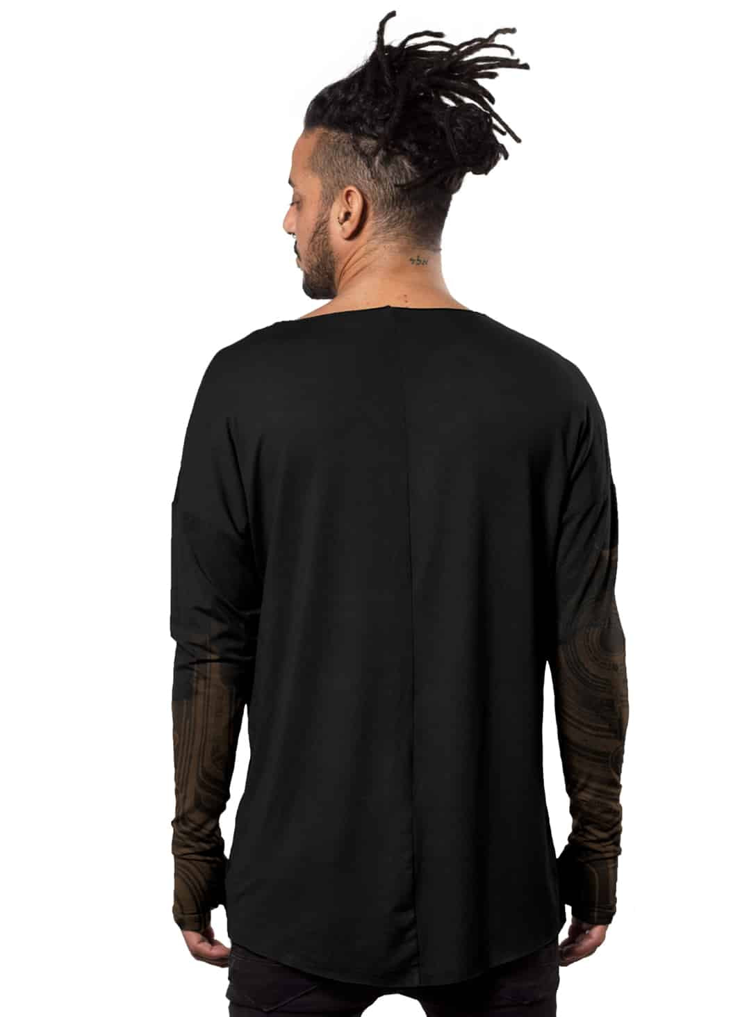 YOSHINORI Unisex Long Sleeve Shirt In Black