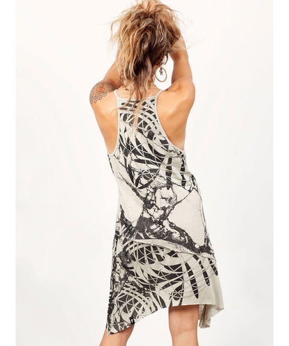 ZORVAN Mini Dress In Sand Stone