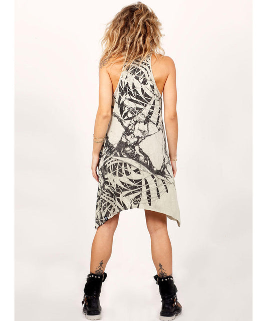 ZORVAN Mini Dress In Sand Stone