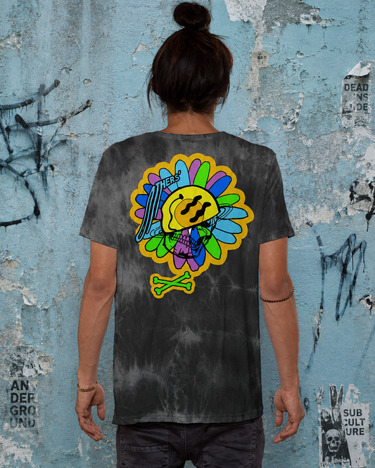 OTHERS T-Shirt In Grey Tie-Dye