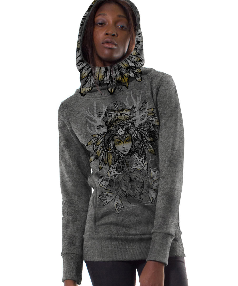 BANSHEE WOMAN Hood In Wash Grey