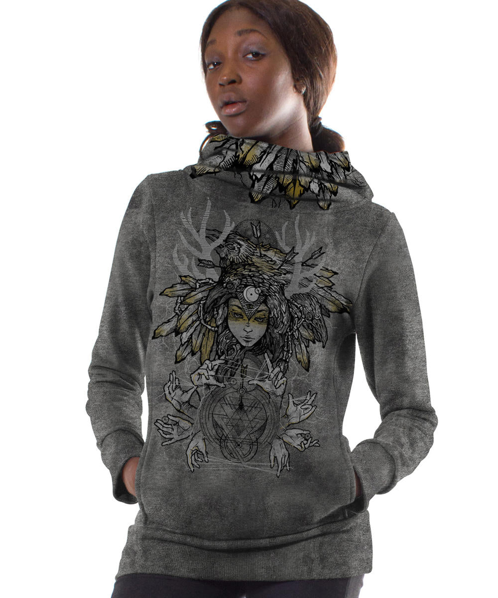 BANSHEE WOMAN Hood In Wash Grey