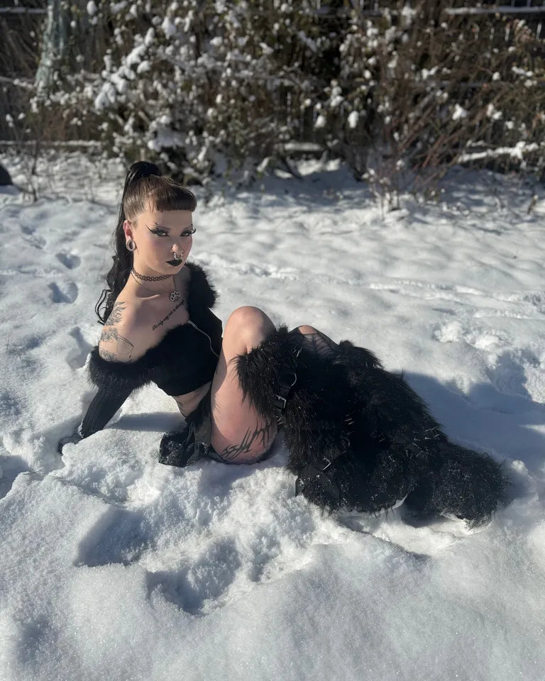 Black High Faux Fur Boots