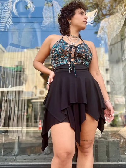 COSMOS Reversible Lace Top – Tribe Blue