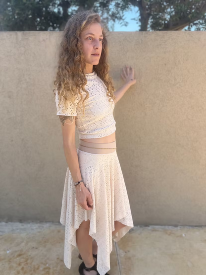 Whisper Lace Top – Beige Tribe