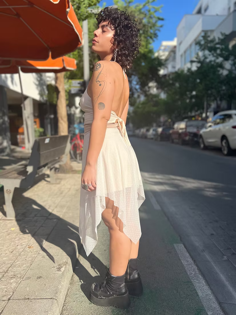 DREAM Skirt – White Dotted Chiffon