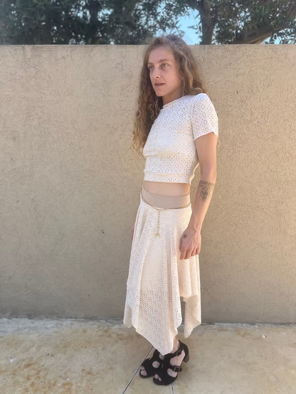 Whisper Lace Top – Beige Tribe