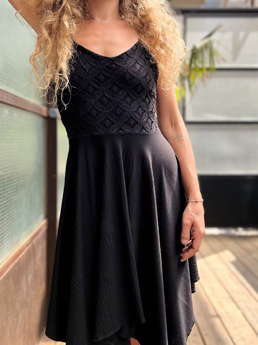 FAIRY Black Lace Dress