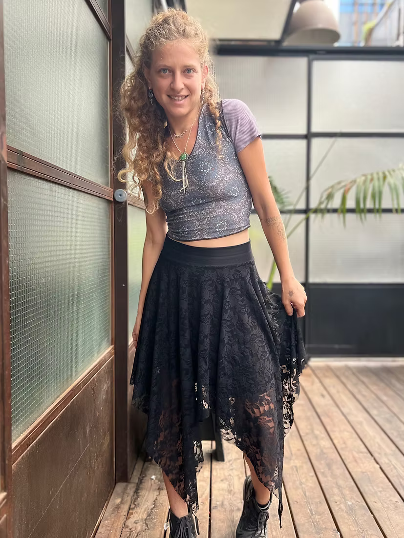 DREAM Skirt – Black Leaf Lace