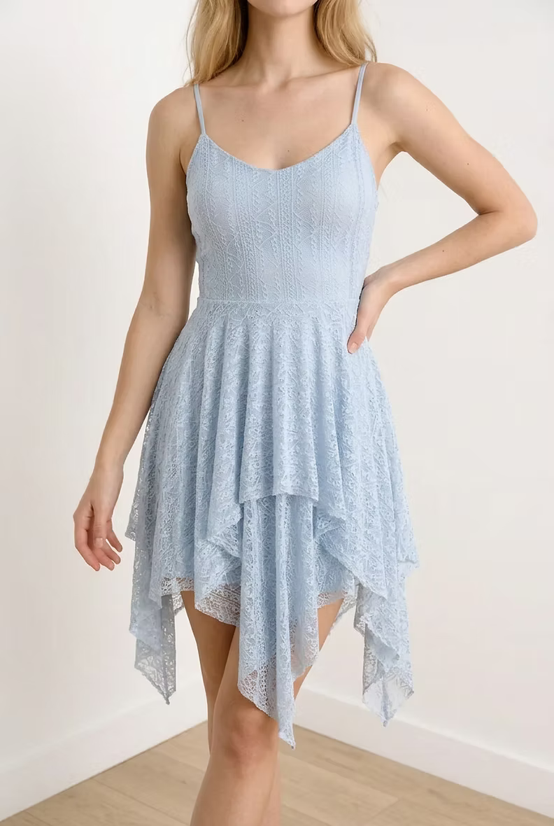SKY LADY Dress - Powder Blue