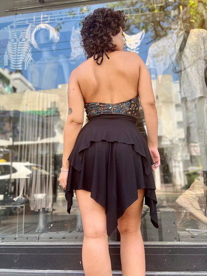 COSMOS Reversible Lace Top – Tribe Blue