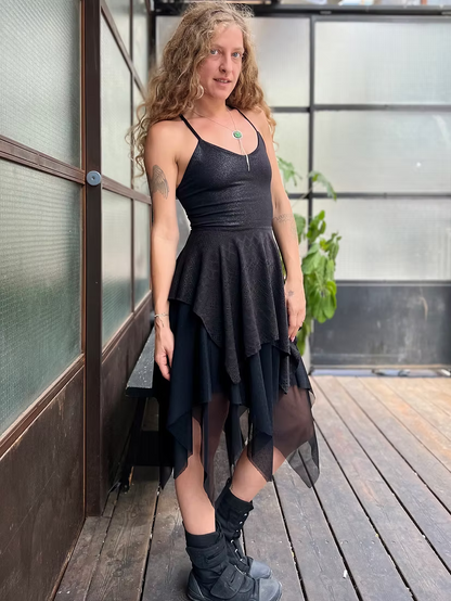 DARK LOVE Black Sparkle Dress
