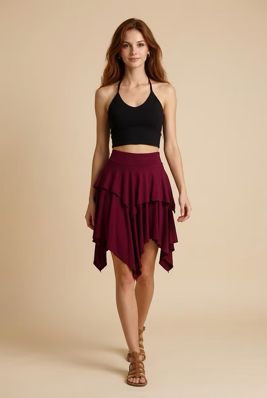 DARK FAIRY Skirt – Burgundy
