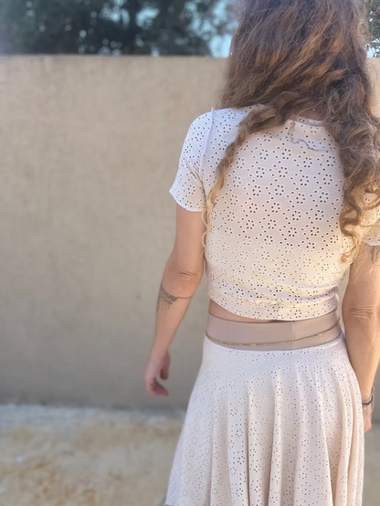 Whisper Lace Top – Beige Tribe