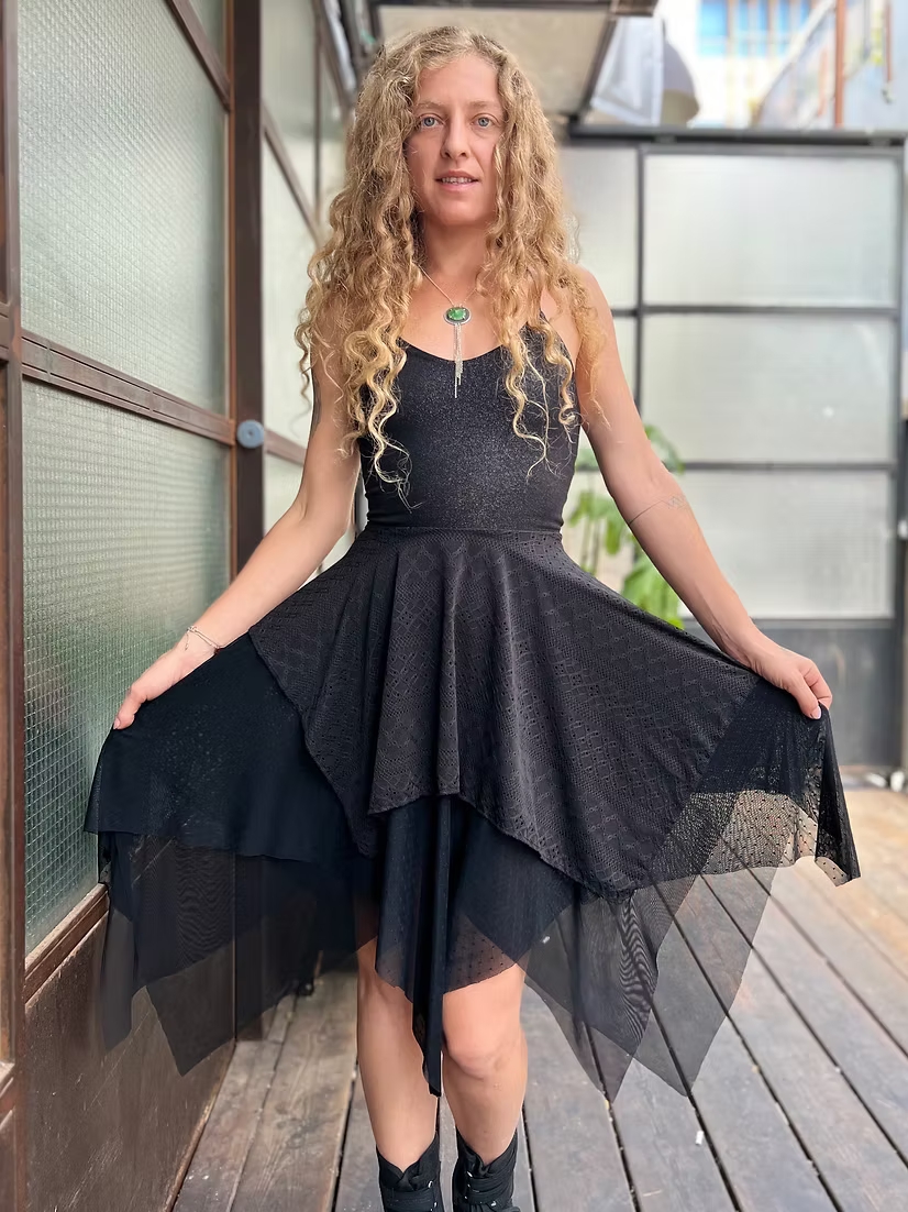 DARK LOVE Black Sparkle Dress