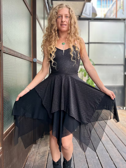 DARK LOVE Black Sparkle Dress